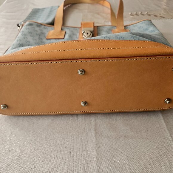 Vintage Light Blue Dooney and Bourke Shoulder/Tote Bag - Picture 4 of 14